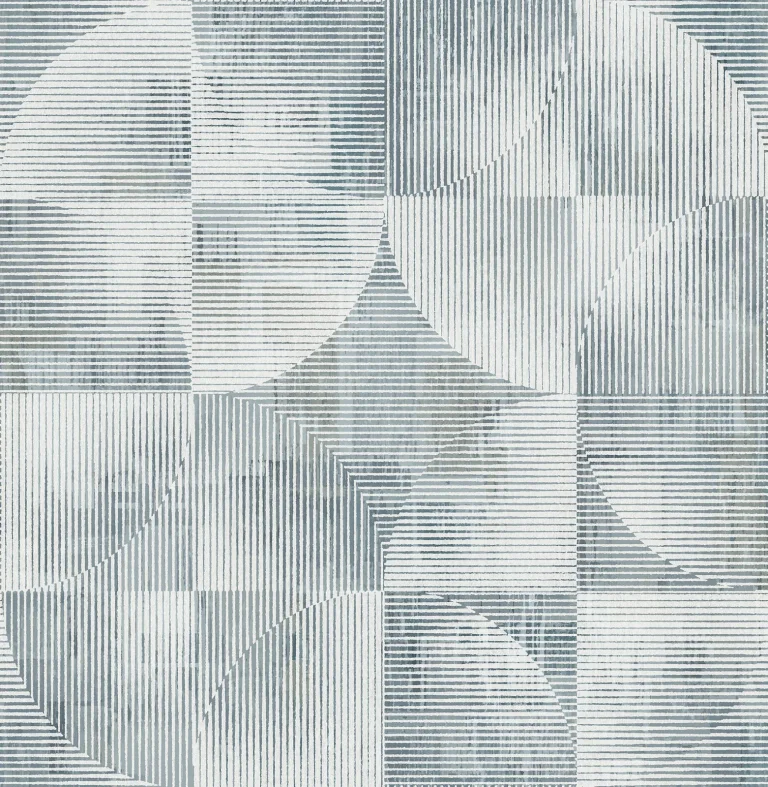 Woodbine Abstract Geometric Wallpaper - Slate — Ảnh 4