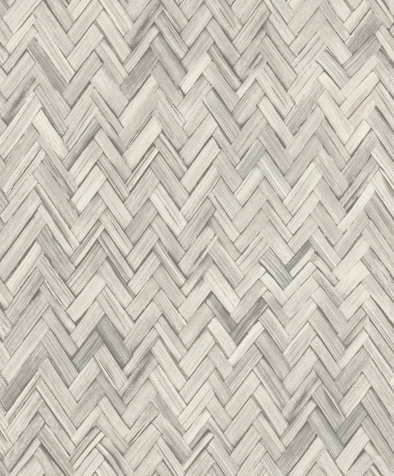 Ellery Herringbone Wallpaper - Light Grey — Ảnh 5