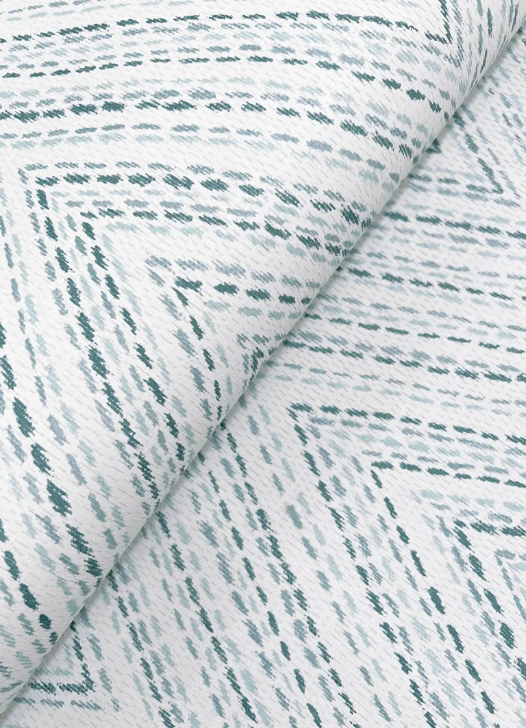 Lainey Stitched Chevron Wallpaper - Blue — Ảnh 2