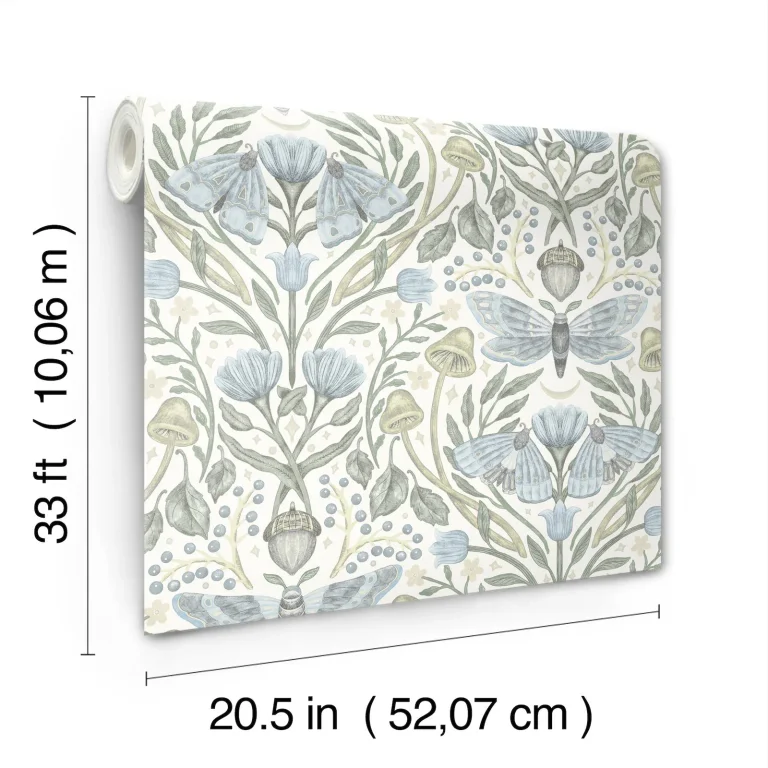 Chesapeake Mystic Moth Forest Magic Wallpaper - Sky Blue — Ảnh 7