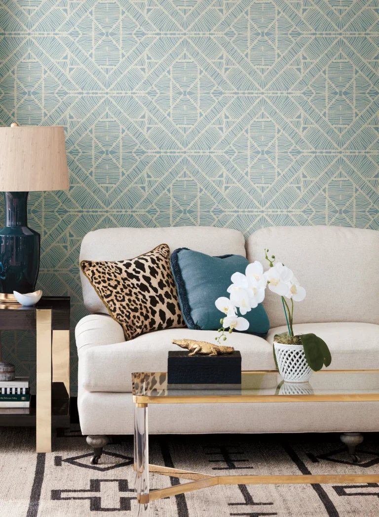Diamond Macrame Wallpaper - Blue — Ảnh 3
