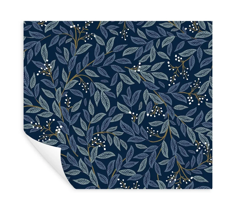 Rifle Paper Co. Willowberry Peel and Stick Wallpaper - Navy — Ảnh 3