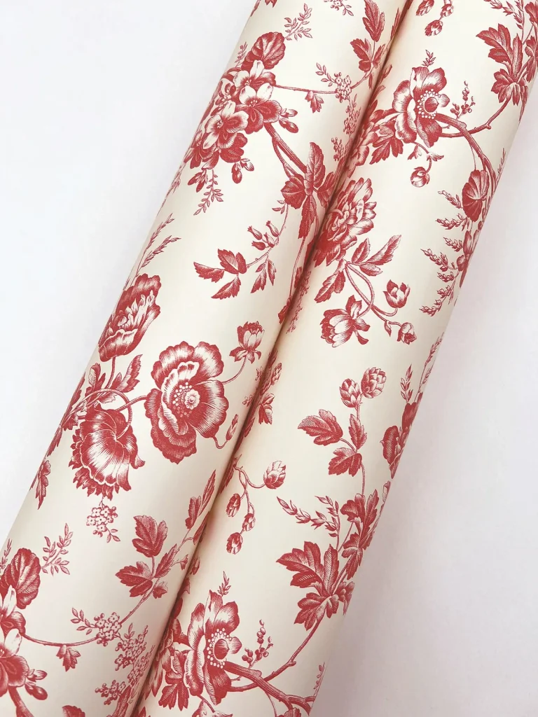 Anemone Toile Wallpaper - French Red — Ảnh 2