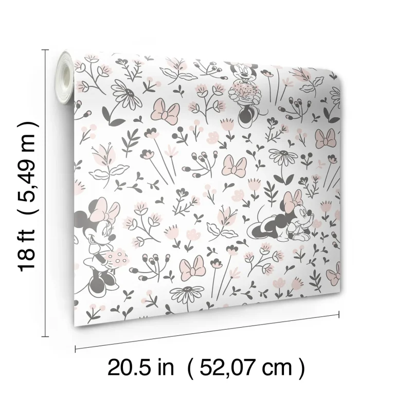 Disney Minnie Mouse Pretty as a Flower Peel and Stick Wallpaper - Black — Ảnh 8