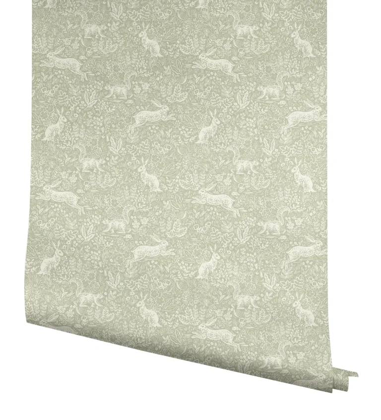 Rifle Paper Co. Fable Peel and Stick Wallpaper - Mint — Ảnh 6