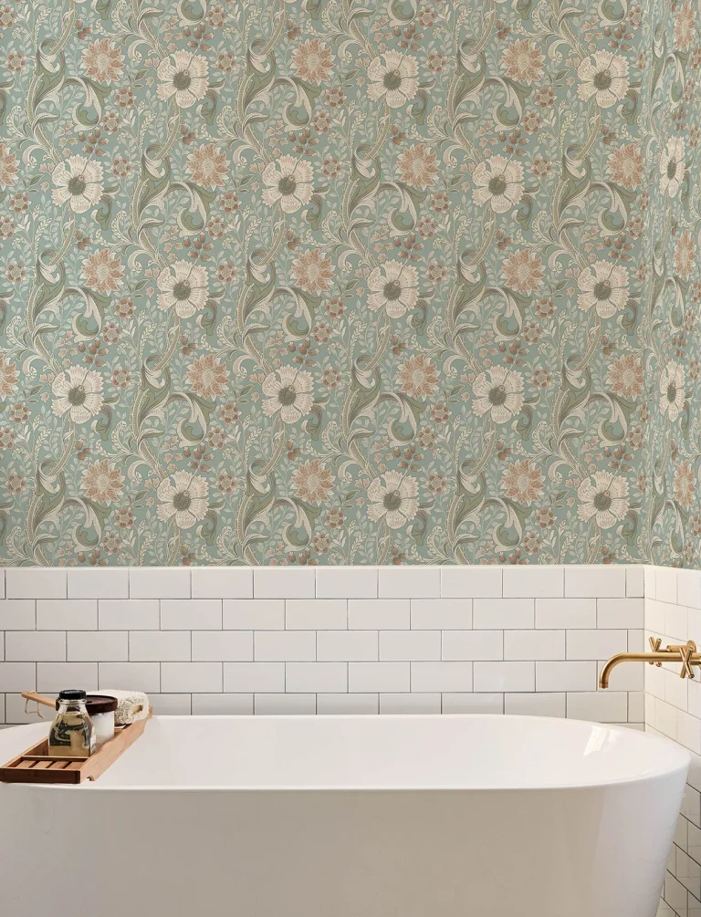 Chesapeake Liora Floral Trail Wallpaper - Aqua — Ảnh 2