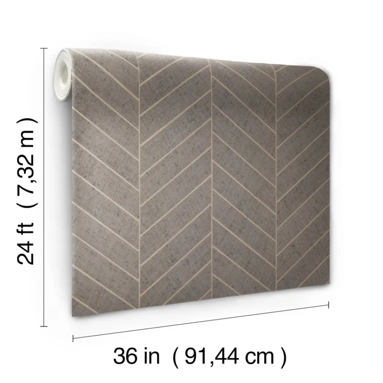 Ronald Redding Atelier Herringbone Wallpaper - Natural — Ảnh 4