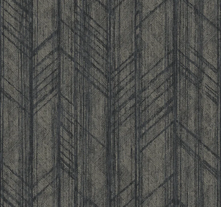 Ronald Redding Winthrop Geometric Wallpaper - Slate — Image 3