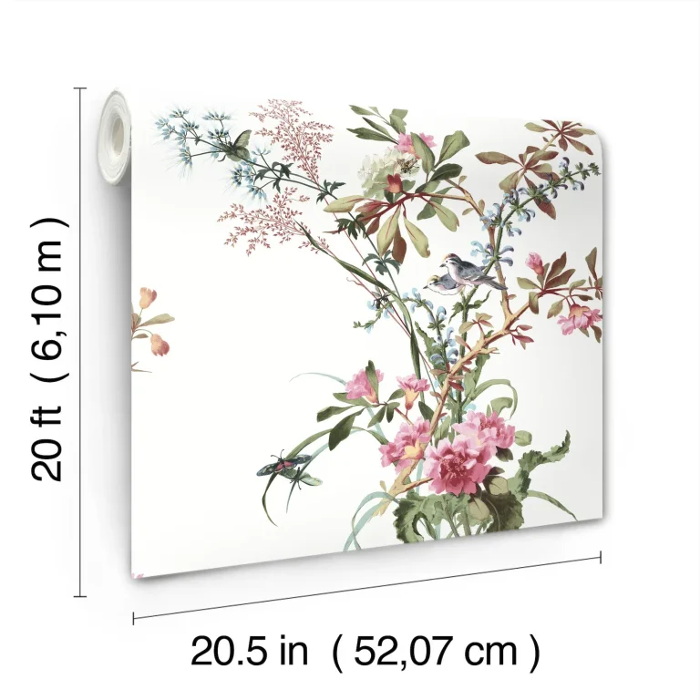 Wild Flowers Peel and Stick Wallpaper - Rose — Ảnh 6