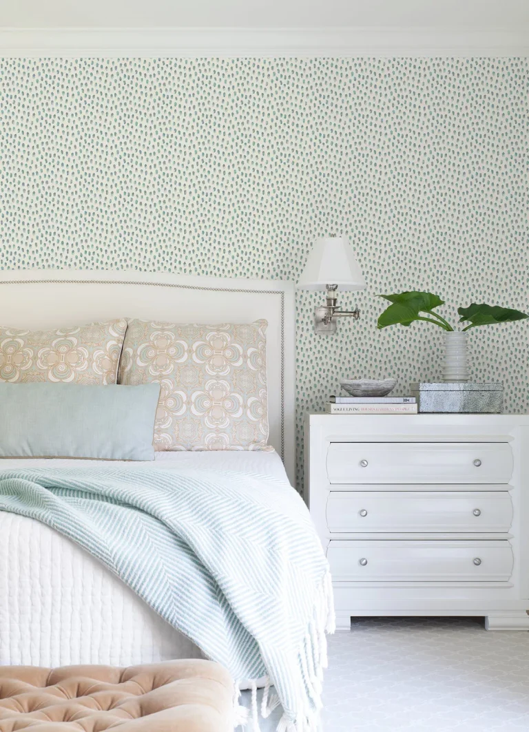 Chesapeake Sand Drips Painted Dots Wallpaper - Aqua — Ảnh 4