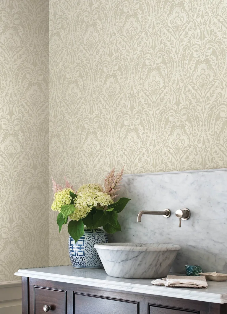 Berkshire Damask Wallpaper - Beige — Ảnh 3