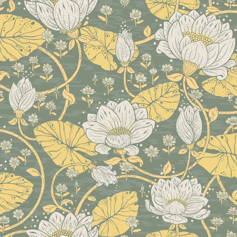 Eva Lotus Dreams Wallpaper - Yellow — Ảnh 3