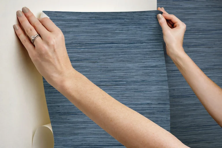 Bahia Grass Peel and Stick Wallpaper - Navy — Ảnh 3