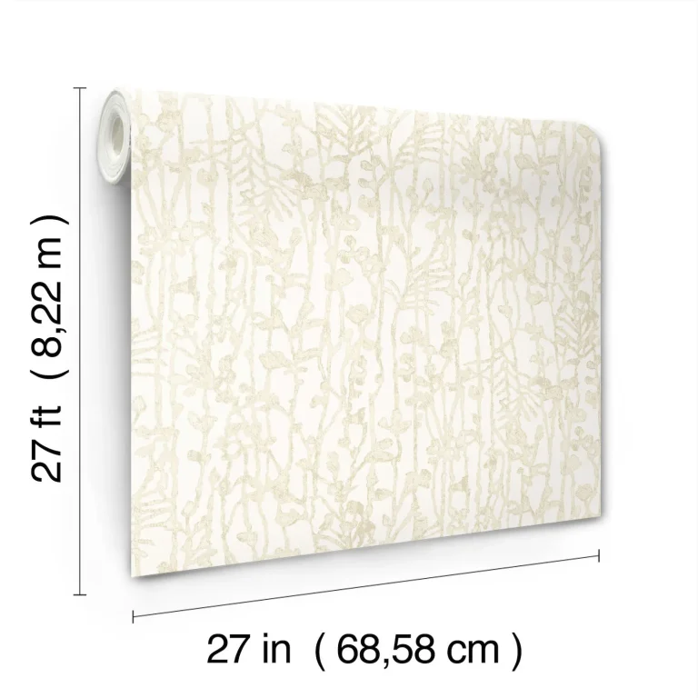 Ronald Redding Filigree Abstract Wallpaper - Beige — Image 6