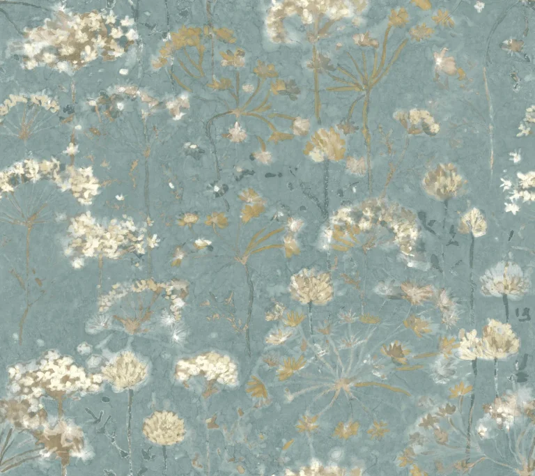 Botanical Fantasy Peel and Stick Wallpaper - Blue/Beige — Ảnh 5