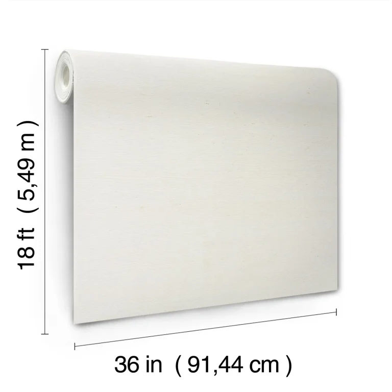Natural Grasscloth Peel and Stick Wallpaper - White — Ảnh 7
