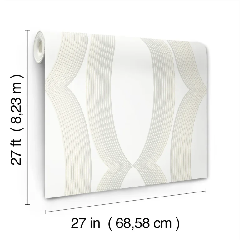 Candice Olson Progression Ogee Wallpaper - White — Ảnh 3