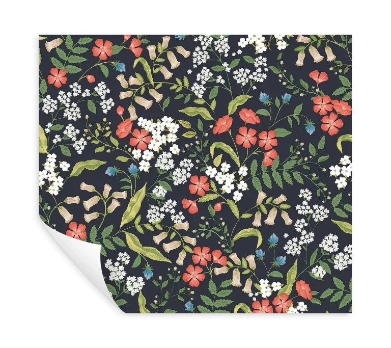 Rifle Paper Co. Sweetbrier Peel and Stick Wallpaper - Black — Ảnh 2