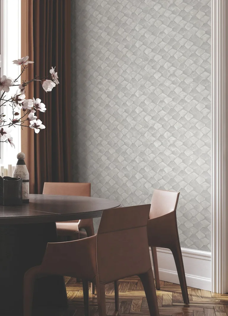 Waterford Tiled Wallpaper - Grey — Image 5