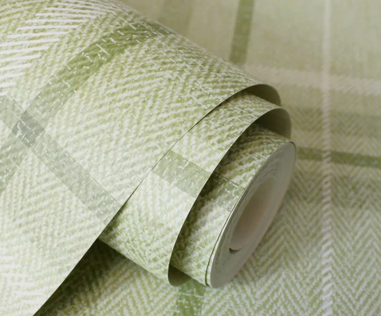 Harris Plaid Chevron Wallpaper - Green — Ảnh 6