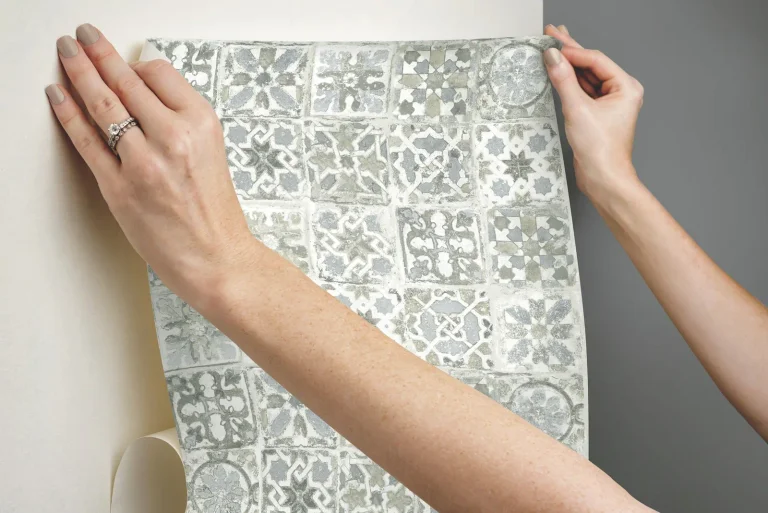 Encaustic Tile Peel and Stick Wallpaper - Lapis — Ảnh 7