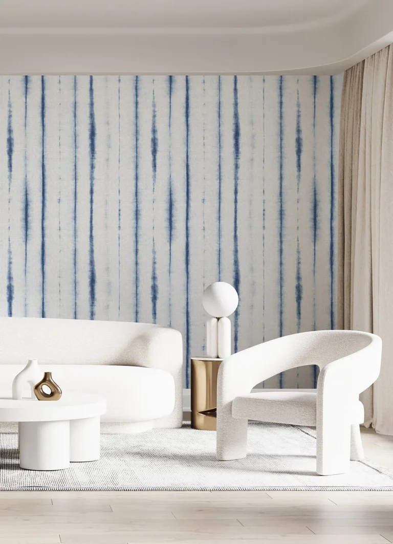 Hello Shibori Wall Mural - Denim — Ảnh 7