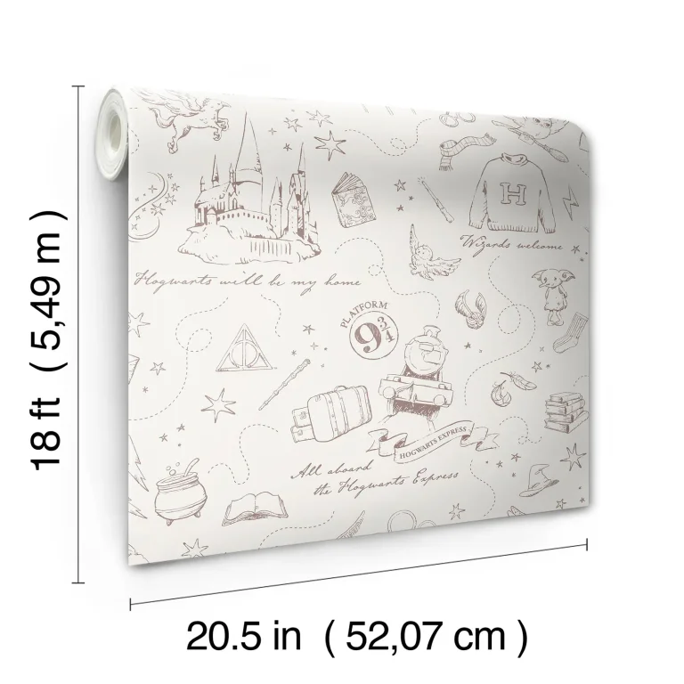 Harry Potter Magical Moments Trail Peel and Stick Wallpaper - Cream — Ảnh 8