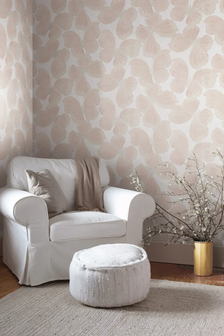 Monarch Peel and Stick Wallpaper - Pink/Silver — Ảnh 2