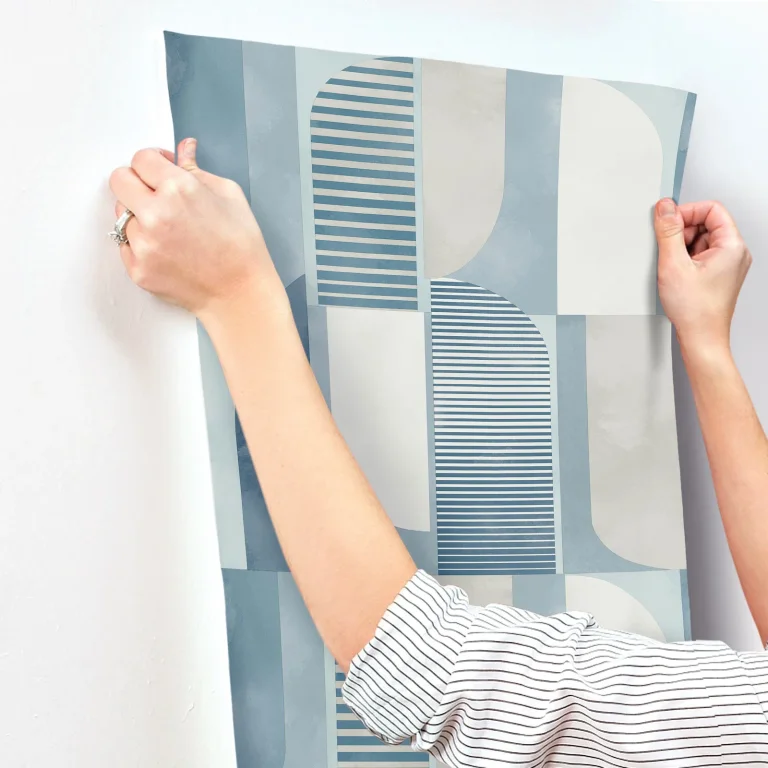 Otto Abstract Geometric Wallpaper - Blue — Ảnh 4