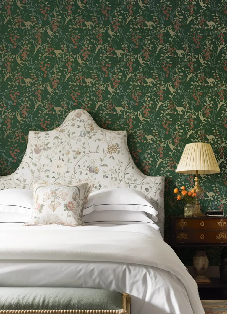 Linden Jungle Canopy Wallpaper - Dark Green — Ảnh 5