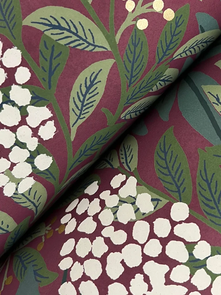 Rifle Paper Co. Highgrove Wallpaper - Burgundy — Image 6