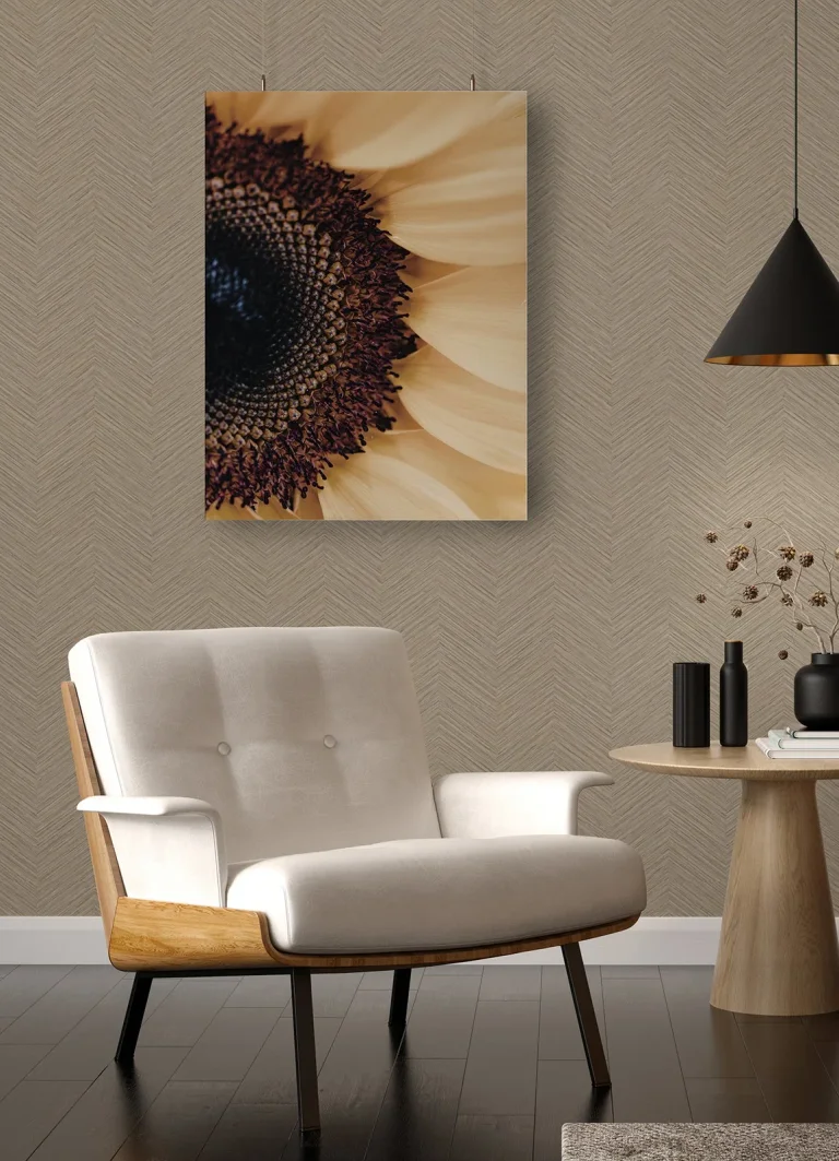 Apex Weave Wallpaper - Beige — Ảnh 3