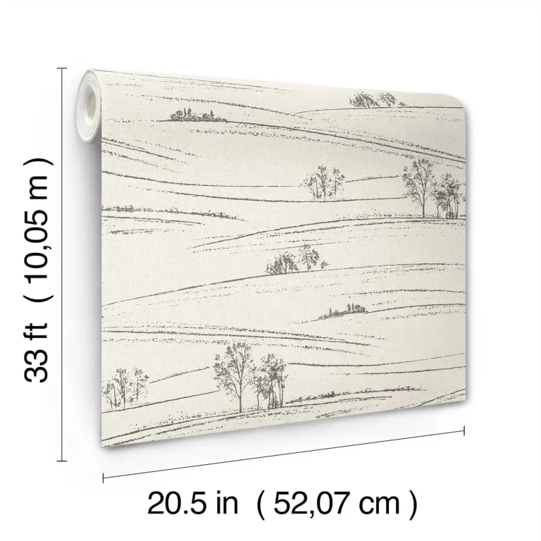Chesapeake Isaac Rolling Hills Wallpaper - Black — Ảnh 3