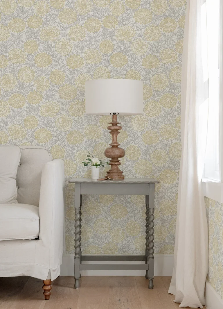 Chesapeake Faustin Floral Wallpaper - Yellow — Ảnh 2