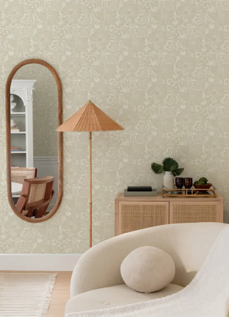 Idalia Floral Flamingo Wallpaper - Beige — Ảnh 7