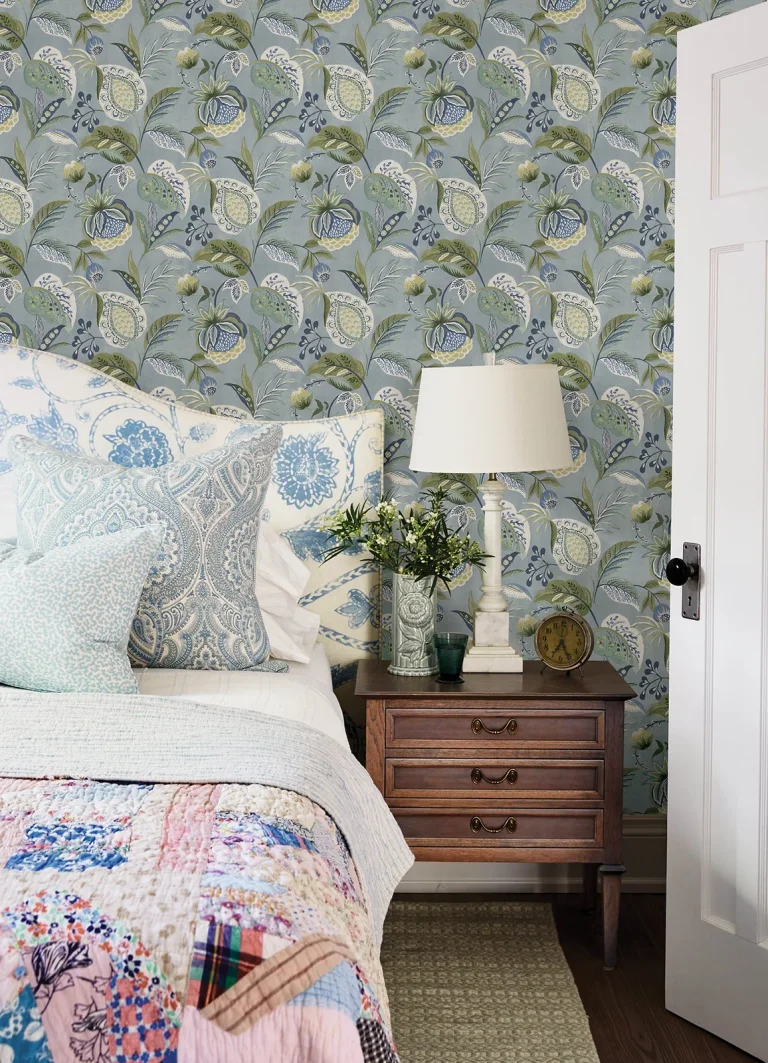 Chesapeake Bohemian Jacobean Wallpaper - Blue — Ảnh 6