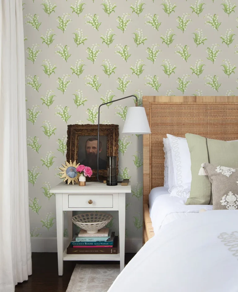 Farmington Lily of the Valley Wallpaper - Stone — Ảnh 5