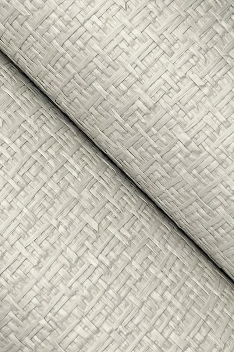 Ronald Redding Tatami Weave Wallpaper - Pale Grey — Ảnh 2
