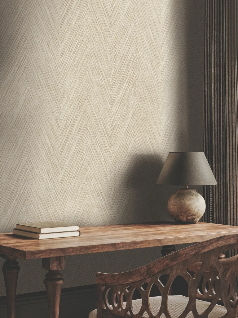 Thatched Chevron Wallpaper - Terracotta — Ảnh 5