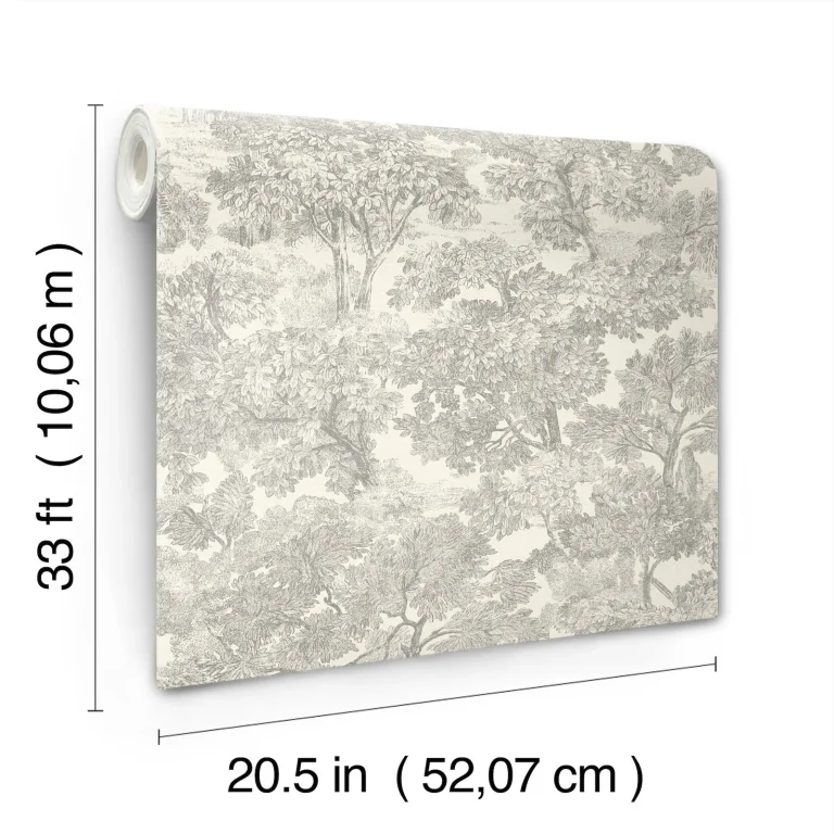 Chesapeake Spinney Toile Wallpaper - Grey — Ảnh 4