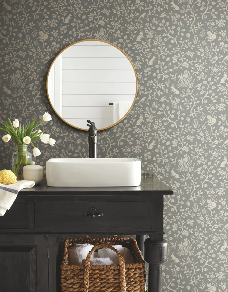 Magnolia Home Fox & Hare Wallpaper - Grey — Ảnh 2