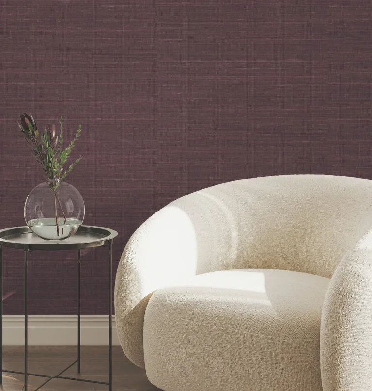 Sari Silk Faux Fabric Wallpaper - Merlot — Ảnh 4