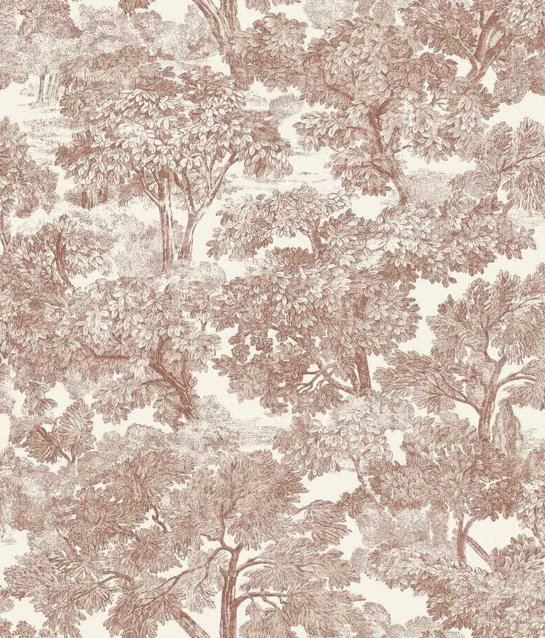 Chesapeake Spinney Toile Wallpaper - Red — Ảnh 2