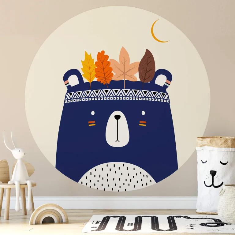 Little Indian - Wall Mural 5567 - Round - 144cm diameter