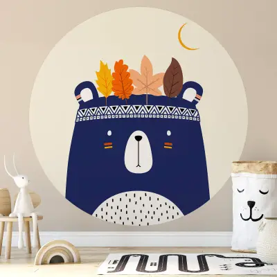 Little Indian - Wall Mural 5567 - Round - 144cm diameter