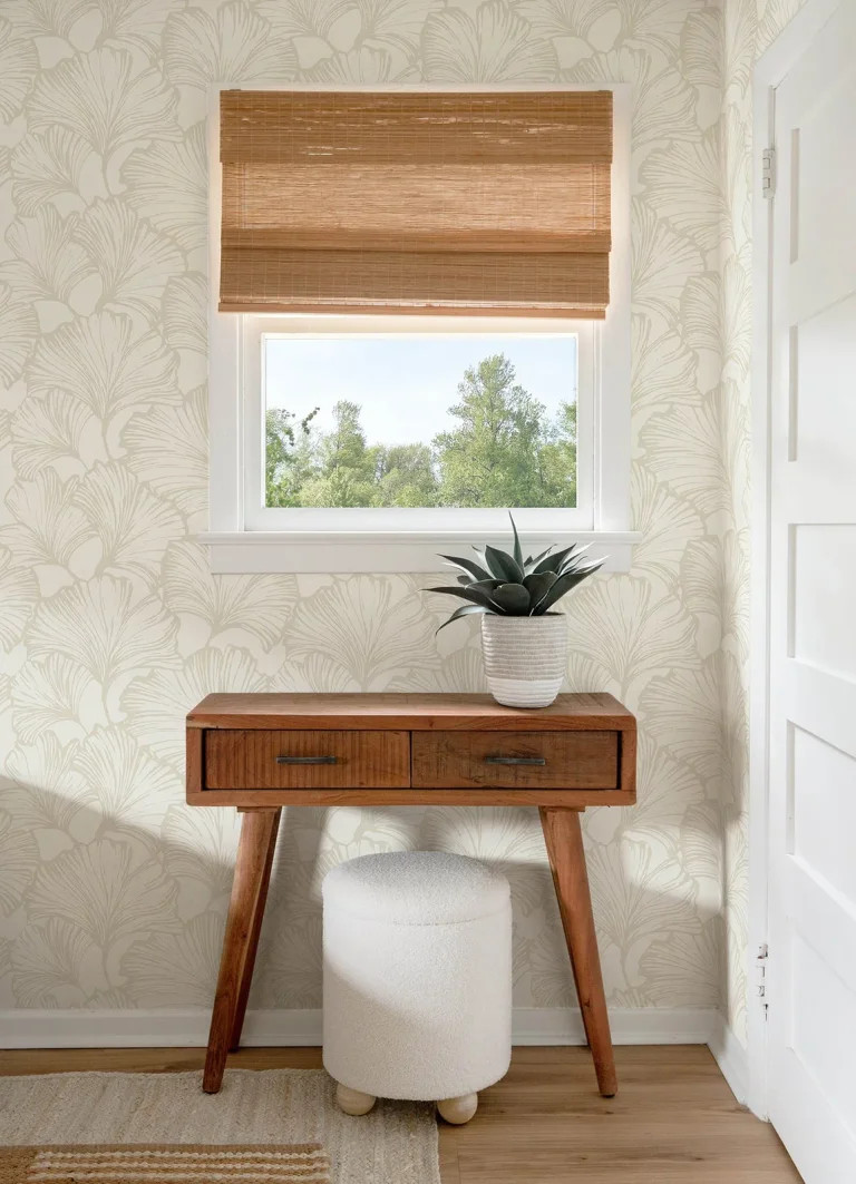 Kyoto Ginkgo Leaf Wallpaper - Pearl — Image 2