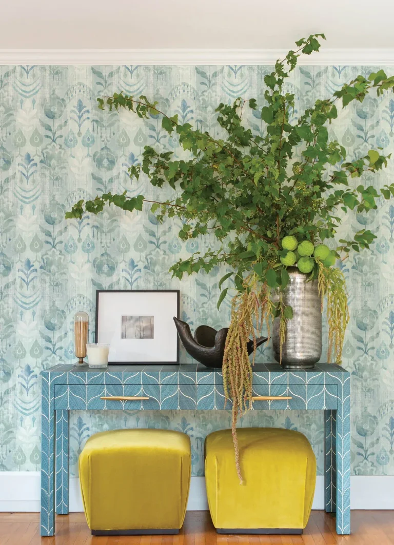 Pavord Floral Shibori Wallpaper - Green — Ảnh 3