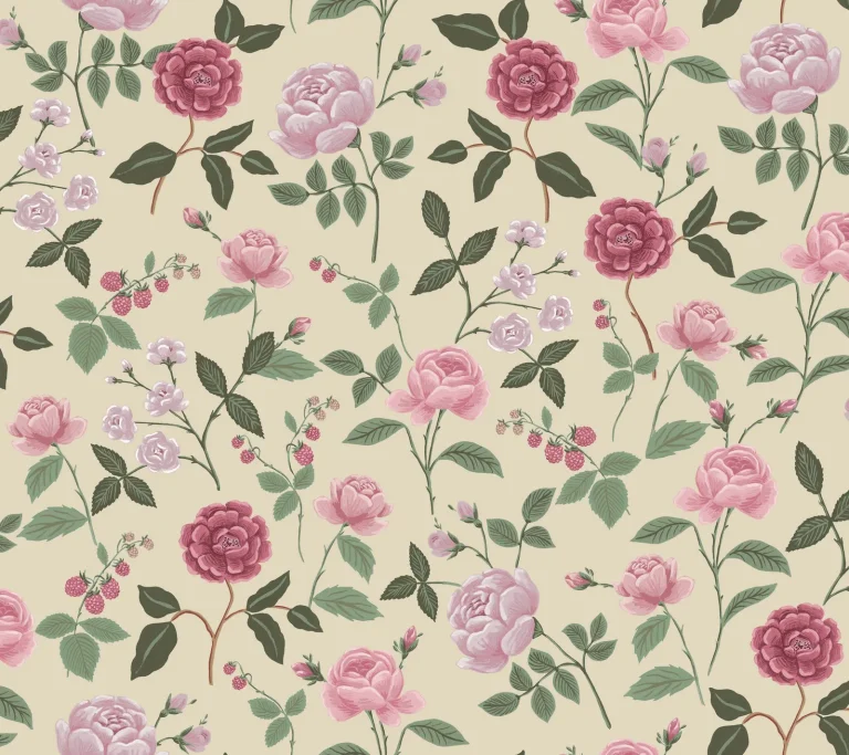 Rifle Paper Co. Roses Wallpaper - Linen — Image 5