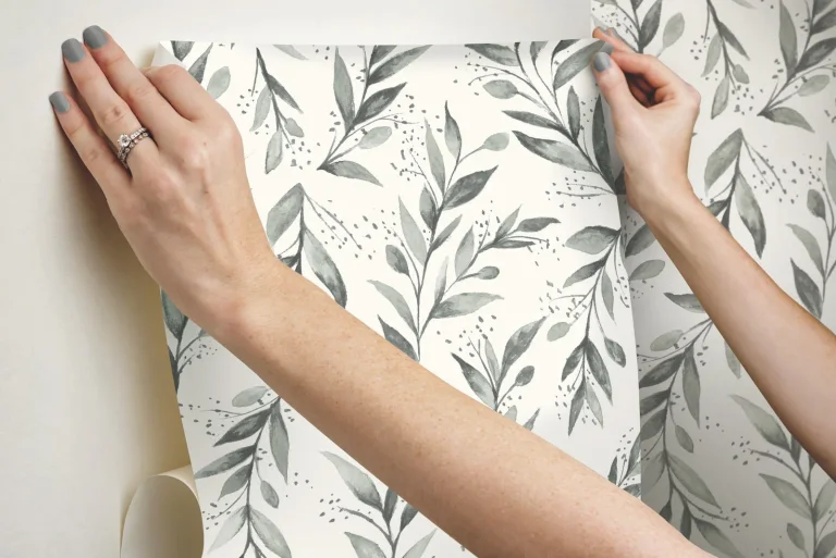 Magnolia Home Olive Branch Peel And Stick Wallpaper - Charcoal — Image 2