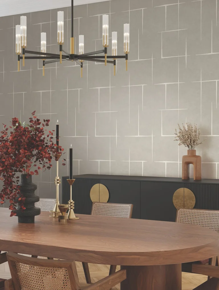 Ronald Redding Malia Wallpaper - White & Taupe — Image 5